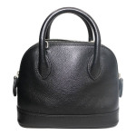 Balenciaga Black Ville Top Handle XXS Orange Logo Bag