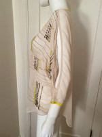 MATTY M. SHEER BEADED TOP Size Small