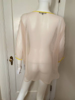 MATTY M. SHEER BEADED TOP Size Small