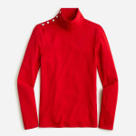 (NEW) (1 AVAILABLE) WOMEN’S J.CREW DEEP RUBY PERFECT-FIT TURTLENECK
