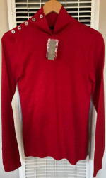 (NEW) (1 AVAILABLE) WOMEN’S J.CREW DEEP RUBY PERFECT-FIT TURTLENECK