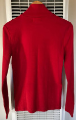(NEW) (1 AVAILABLE) WOMEN’S J.CREW DEEP RUBY PERFECT-FIT TURTLENECK