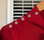 (NEW) (1 AVAILABLE) WOMEN’S J.CREW DEEP RUBY PERFECT-FIT TURTLENECK