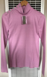(NEW) (3 SIZES) WOMEN’S J.CREW CLASSIC PINK PERFECT-FIT TURTLENECK