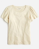 (NEW)-3 SIZES-WOMEN’S J.CREW ORGANIC SLUB COTTON FLUTTER-SLEEVE TSHIRT