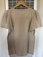 (NEW)-3 SIZES-WOMEN’S J.CREW ORGANIC SLUB COTTON FLUTTER-SLEEVE TSHIRT