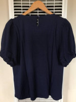 (NEW) (4 SIZES AVAILABLE) WOMEN’S J.CREW LACE-TRIM PUFF-SLEEVE T-SHIRT