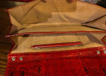 Red purse made of real snake skin Taylor made