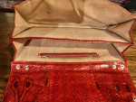 Red purse made of real snake skin Taylor made
