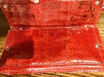 Red purse made of real snake skin Taylor made