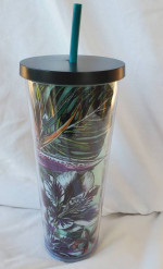2016 Starbucks Tropical Floral Teal 24oz Tumbler New without tags