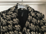 Robert Rodriguez Black & White Wool Blend Jacket Size 12