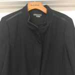 VINCE BLACK COTTON JACKET w LEATHER TRIM Sz XL
