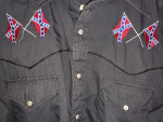 Red Neck White Horse L Country Cowboy Shirt rebel CONFEDERATE FLAG