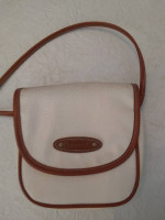 🔶 "ESPRIT" white leather Vintage shoulder bag