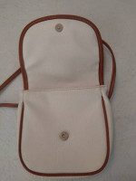 🔶 "ESPRIT" white leather Vintage shoulder bag