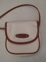 🔶 "ESPRIT" white leather Vintage shoulder bag