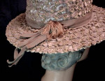 Vintage Women's Straw Hat Filbert Orcel Paris 1950's