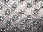 Vintage Delill Evening Bag Silver Mesh Clear Rhinestones West Germany