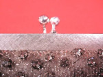 Vintage Delill Evening Bag Silver Mesh Clear Rhinestones West Germany