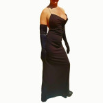 Vintage Fashion 1001 Nights Backless Chain Cross Back Strap Bias Gown 90s Y2K