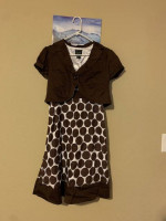 Brown polka dot dress