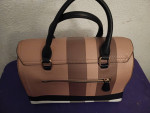 Plaid Checkered Satchel Brown Trim