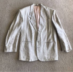 New Natural Linen Men’s Suit Jacket Coat Blazer Casual Modern 42L 42 L