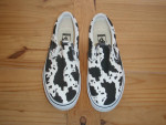 Brand New - Vans Customs Slip On - White Cow Print - Men's Size 8.5