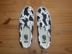 Brand New - Vans Customs Slip On - White Cow Print - Men's Size 8.5