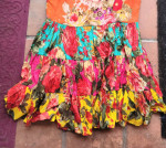 RETRO Skirt maxi bright Flowers Boho unworn size MEDIUM