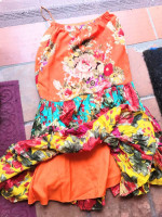 RETRO Skirt maxi bright Flowers Boho unworn size MEDIUM