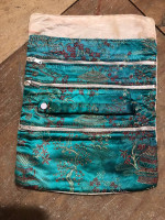 Vintage Zippered Silk Purse