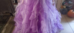 FANCY PROM SPECIAL OCCASION LONG PURPLE JEWELED DRESS ASPEED S