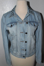 ROCK & REPUBLIC "Hitchhiker" Small Studded Denim Jacket