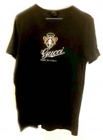 Gucci Crest T shirt Size S Dark Grey 100% Authentic