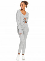 Roxy Lazy Day High-Waist Pants Leggings Tights Medium Heather Grey Cozy! NWT