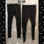 LOT OF 2 WOMENS BLACK LEGGINGS SIZE M