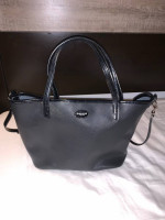 Authentic Coach Metro Leather Small Tote Bag w/ Crossbody Strap -Black