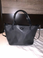 Authentic Coach Metro Leather Small Tote Bag w/ Crossbody Strap -Black