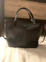Authentic Coach Metro Leather Small Tote Bag w/ Crossbody Strap -Black