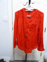 ZAC & RACHEL ladies/women Small Red long sleeve top LIKE NEW