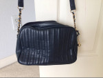 Pure Soft Leather Bag, Dark Blue