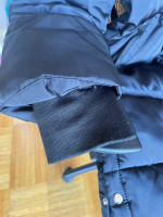 Women’s extra long black winter puffer coat size M