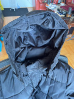 Women’s extra long black winter puffer coat size M