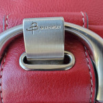 B MAKOWSKY Red Leather Convertible Crossbody Shoulder Bag w/ Keychain