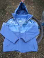 THE NORTHFACE JACKET RAINCOAT SHELL WOMENS M MEDIUM BLUE