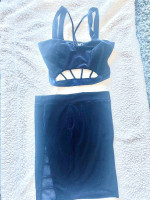 Sexy Blue Velvet 2 piece set