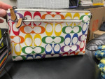 NWT Coach CJ673 Holden Crossbody In Rainbow Signature Canvas&Leather C