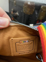 NWT Coach CJ673 Holden Crossbody In Rainbow Signature Canvas&Leather C